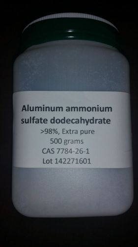 Aluminum ammonium sulfate , &lt;98%, extra pure, 500 gm for sale