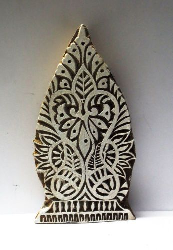 VINTAGE WOOD CARVED TEXTILE PRINT FABRIC CLAY BATIK WALLPAPER STAMP DESIGN BOLD