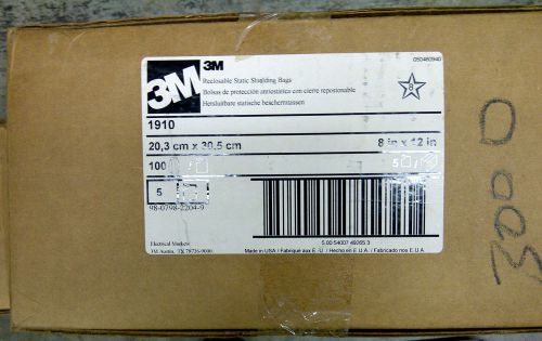 3m static shielding bags, reclosable metal-in, model 1910 8x12&#034;, 500 bags for sale
