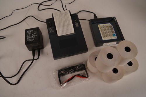Verifone Printer Model 250 &amp; 330 Card Reader Terminal + Cables Paper Ribbons