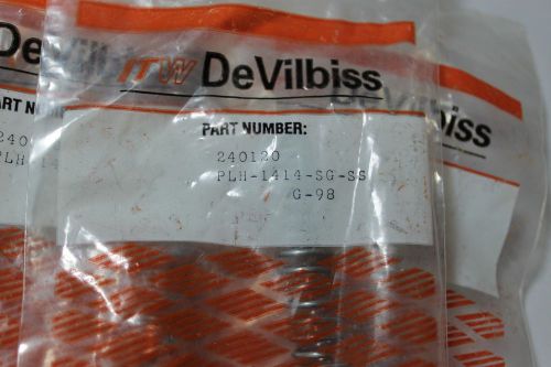 Devilbiss spring guard hose connector 240120 plh-1414-sg-ss g98//lot 5units for sale