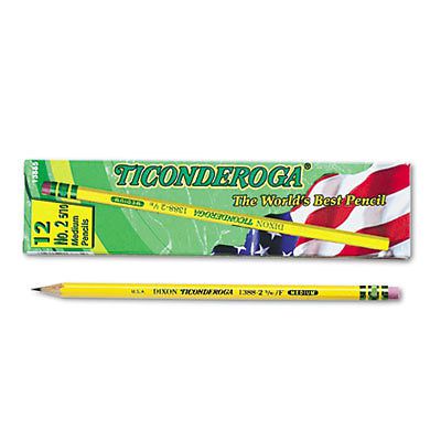 Woodcase Pencil, F #2.5, Yellow, Dozen, Sold as 1 Dozen