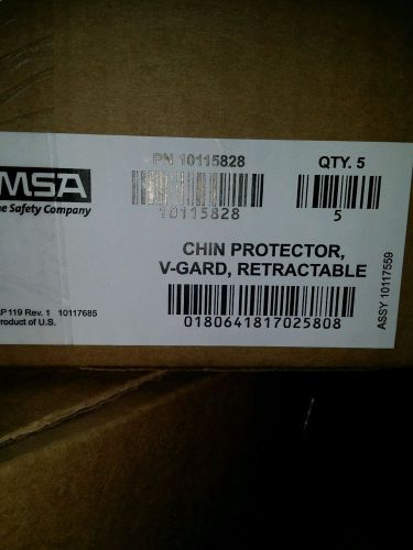 MSA 10115828 Retractable Chin Protector, V-Gard, New in Package, &#034;Box of 5&#034;