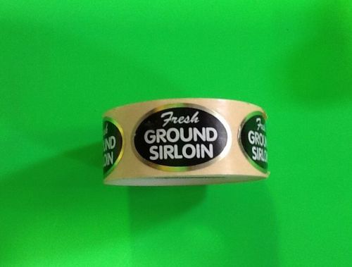 FRESH GROUND SIRLOIN Foil Grocery Food 1000 Labels