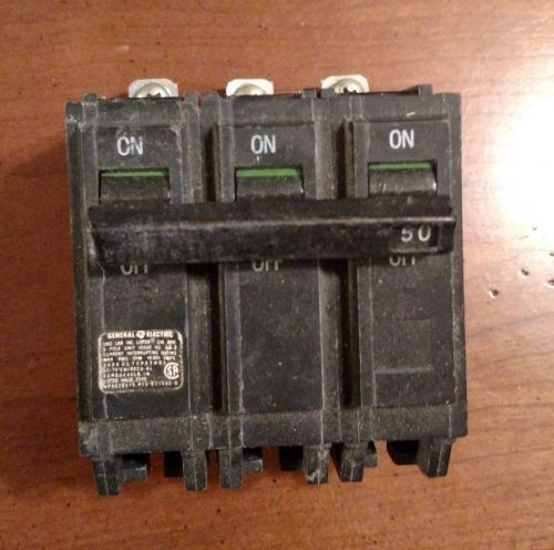 Ge circuit breaker thqb32050 50 amp 240 volt 3 pole free shipping for sale