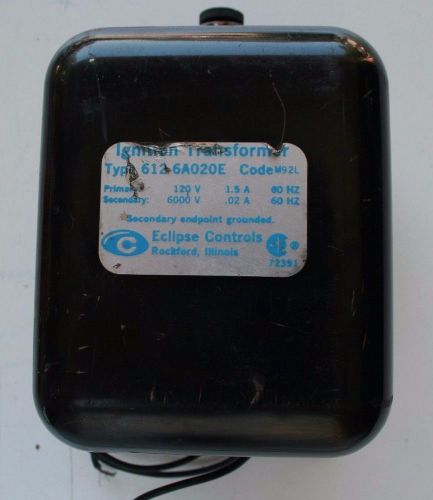 Eclipse controls ignition transformer type 612 6a 020e code m92l 120 volts usa for sale
