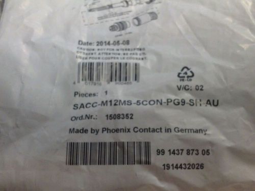 NEW PHOENIX SACC-M12MS-5CON-PG9-SH-AU AUTOMATION CONNECTORS