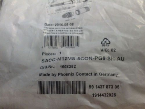 NEW PHOENIX SACC-M12MS-5CON-PG9-SH-AU AUTOMATION CONNECTORS