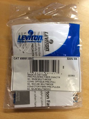 LOT of 4 Leviton 49991-5SC FastCAM Connectors SC Black OM2 50/125µm MM