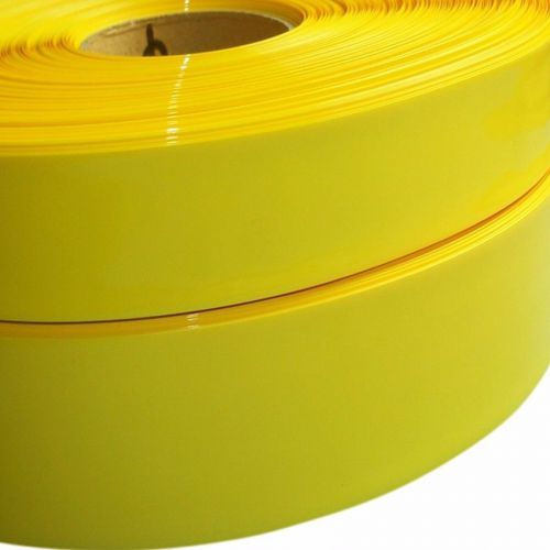 Battery PVC Heat Shrinkable Tube Wrap Heatshrink Yellow Width 103MM ?65MM x 1M