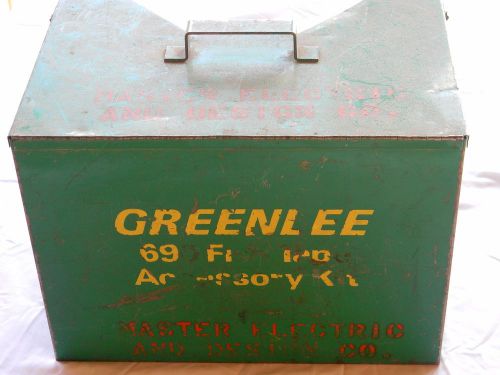 Greenlee 690 fish tape kit metal box storage blow line carrier mighty mouser for sale