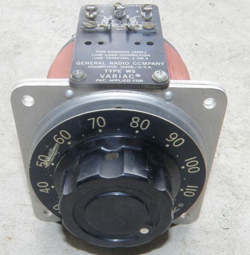 Vintage General Radio VARIAC Type W5 Six (6) AMP 0-110 or 0-130 Volt w/ Knob
