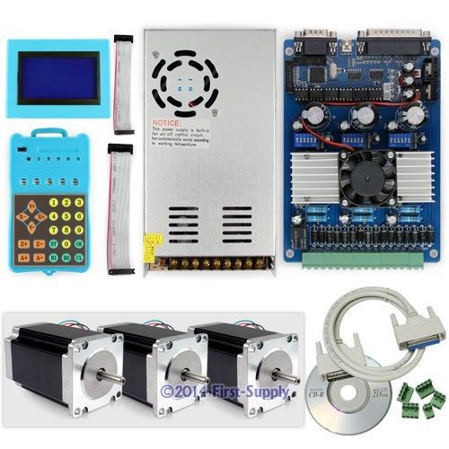 Cnc professional 3 axis tb6560 driver set &amp; 2.1nm nema 23 motor, gcode recorded for sale
