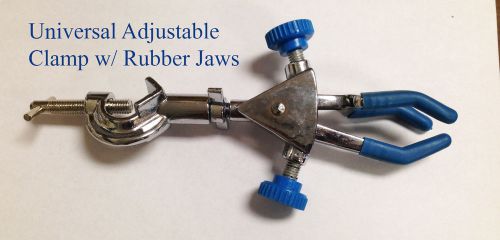 Universal adjustable retort clamp with rubber jaws for sale