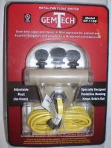 Gemtech gt-1100 metal pan float switch overflow shutoff for sale