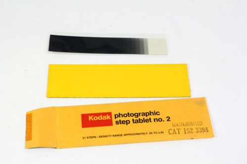 Kodak Photographic Step Tablet No 2 Gray Scale Uncalibrated CAT 152 3398