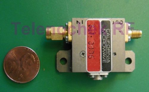 Rf microwave single jn isolator 2270 - 4150 mhz  low profile ssma 10 watt / data for sale