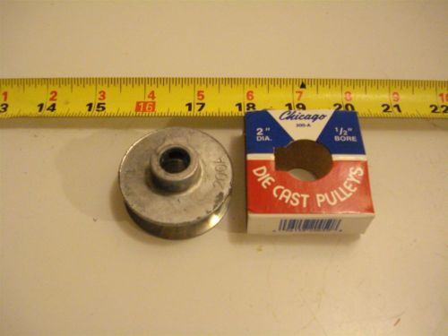 (1407.) die cast pulley 2&#034; dia.  1/2&#034; bore vee belt a for sale