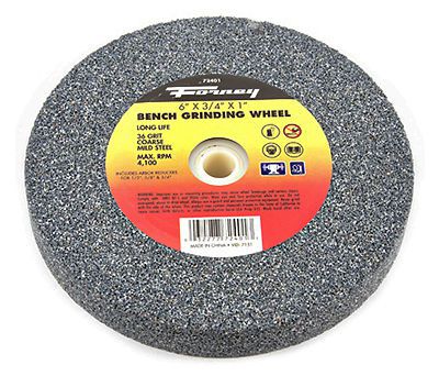 FORNEY INDUSTRIES INC Bench Grinding Wheel, Coarse 36 Grit, 6&#034; X 3/4&#034; X 1&#034; Arbor
