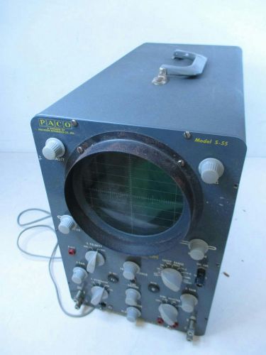 PACO Electronics Direct Coupled Wide Band Oscilloscope DC to 5 MC Response S-55