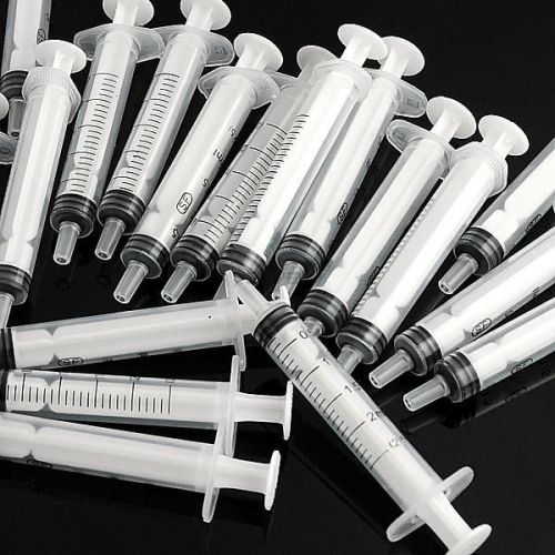 20pc 2.5ml Plastic Disposable Syringe Sampler For Measuring Hydroponics Nutrient