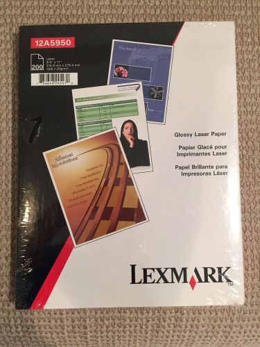 LEXMARK 12A5950 Glossy Laser Paper 8.5 X 11&#039;&#039; 200 Sheets T15411