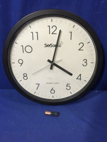 14&#034; Sky Scan Wireless Atomic Clock 28500 School Business Hanging WWVB W/Battery