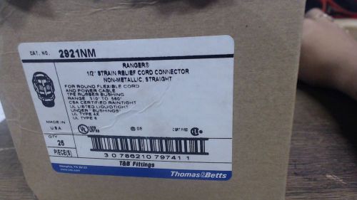 New lot of 26 Thomas &amp; Betts 2921NM cord connector - 60 day warranty