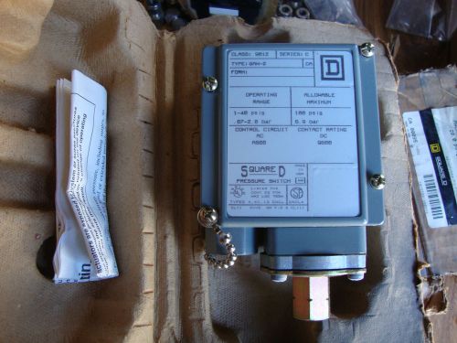 NEW SQUARE D 9012 GAW-2 INDUSTRIAL PRESSURE SWITCH