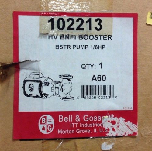 ~DiscountHVAC~102213-Bell &amp; Gossett Bronze HV-BNFI Booster Pump 1/6HP 115V 1PH
