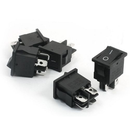 5pcs ac 250v/125v 6a/10a latching dpst on/off 2-position rocker switch for sale