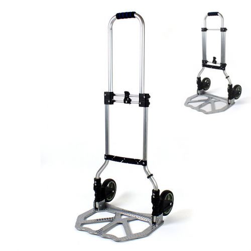 Folding hand cart alluminum hand truck dolly load carrier material tighten strap for sale