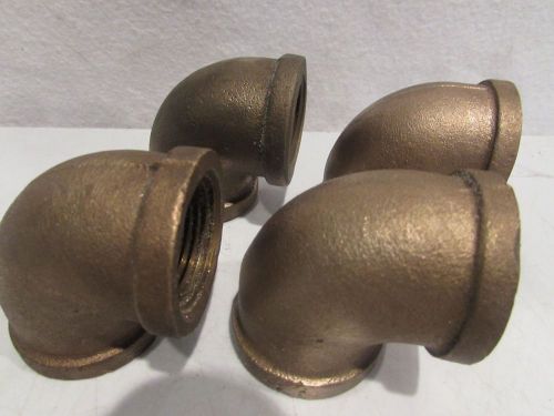 1&#034; BRONZE 90 DEGREE ELBOW PIPE FITTING---4 PCS.