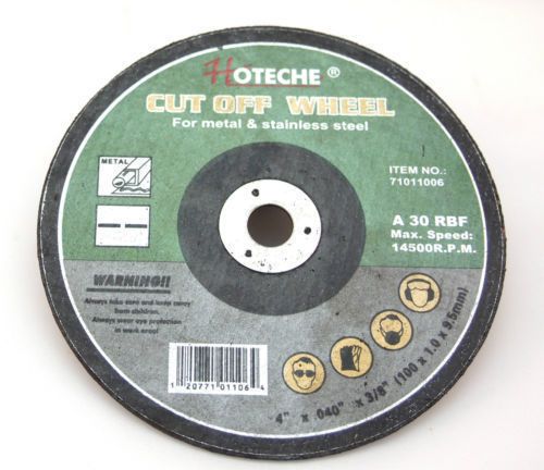 50pcs 4&#034; x .040&#034; x 3/8&#034; Cut-Off Wheel Cut Metal &amp; Stainless Steel
