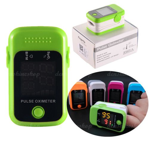 Color finger tip pulse oximeter blood oxygen spo2 pr monitor led fda ce for sale