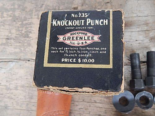 GREENLEE KNOCKOUT PUNCH No. 735 WITH BOX