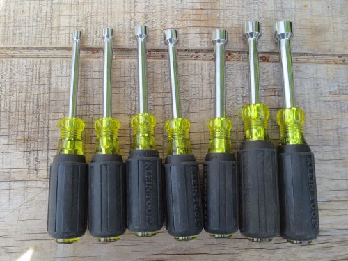 Klein tools 7 piece nut-driver set 3&#034; shafts in great condition for sale