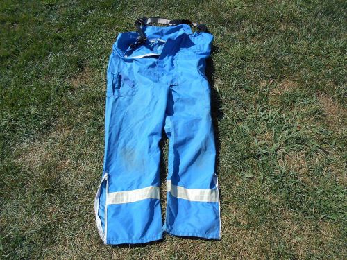 Fire &amp; rescue squad / pants  size xl reflective strips / sta 188 / w suspender for sale