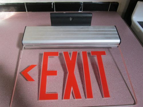 Emergency exit light - ceiling, wall or side mountable - red exit sign - for sale