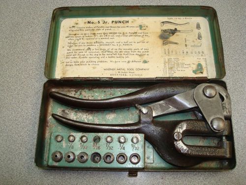 VINTAGE WHITNEY NO 5 JR. HAND PUNCH SHEETMETAL FABRICATION