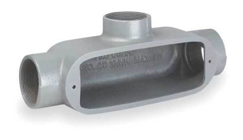 KILLARK Duraloy OT-1M Conduit Body, T, 1/2 In, Malleable Iron