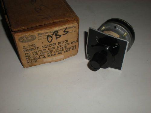 BARBER COLMAN COMPANY AL-2201 AL2201 PNEUMATIC SELECTOR SWITCH NEW