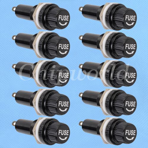 10PCS CB radio Auto Stereo Chassis Panel Mount AGC Glass Fuse Holder new