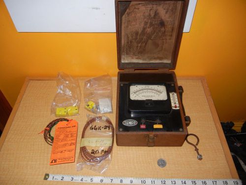 Vintage Temco Portable Pyrometer Millivoltmeter Thermo Electric MFG Degree Meter
