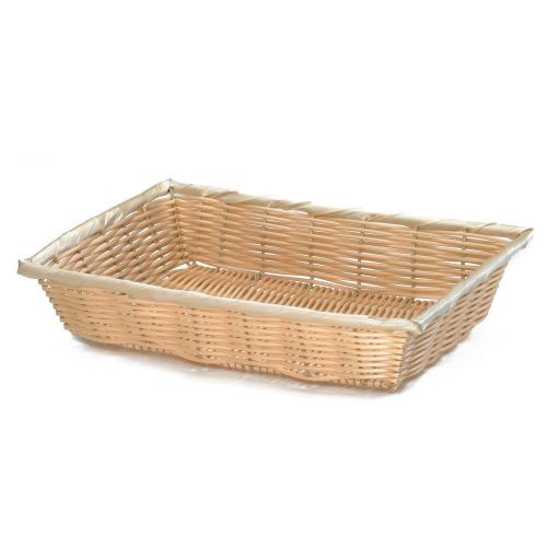 TableCraft 1187W 10&#034; Hand-Woven Plastic Basket - Dozen