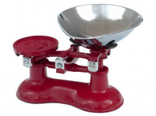 Victor traditional cast iron kitchen scales in red for sale