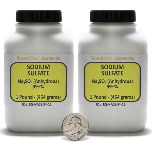 Sodium sulfate [na2so4] 99+% acs grade powder 2 lb in two plastic bottles usa for sale
