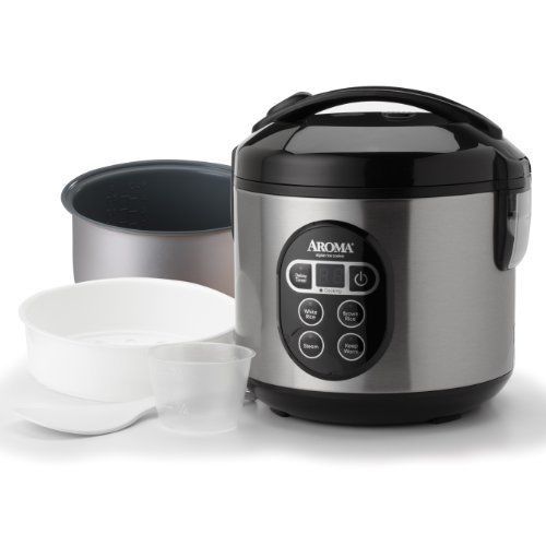 8 cup (cooked) Aroma Stainless Steel Digital Rice Cooker (New) 914 SBD
