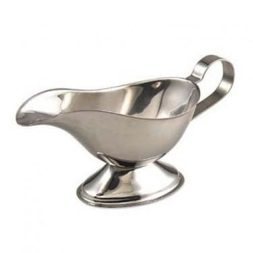 Browne-Halco 1108 Stainless Steel Gravy Sauce Boat, Mirror Finish, 8-Ounce