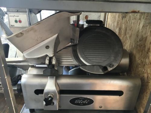 Globe 500 deli meat slicer with sharpener ready to slice your meat! ss grip for sale